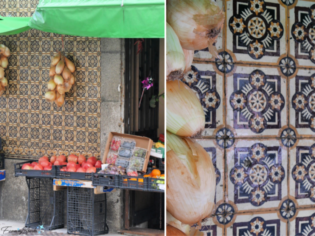 Portuguese Tiles/ Azulejos on Produce Shop in Porto.   @FanningSparks