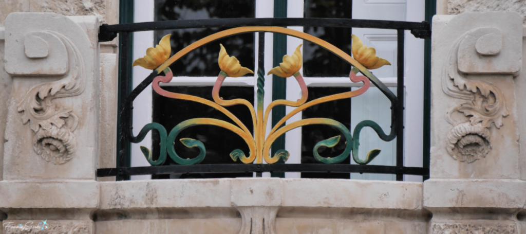 Beautiful Wrought Iron Balcony at Art Nouveau Museum in Aveiro Portugal. @FanningSparks