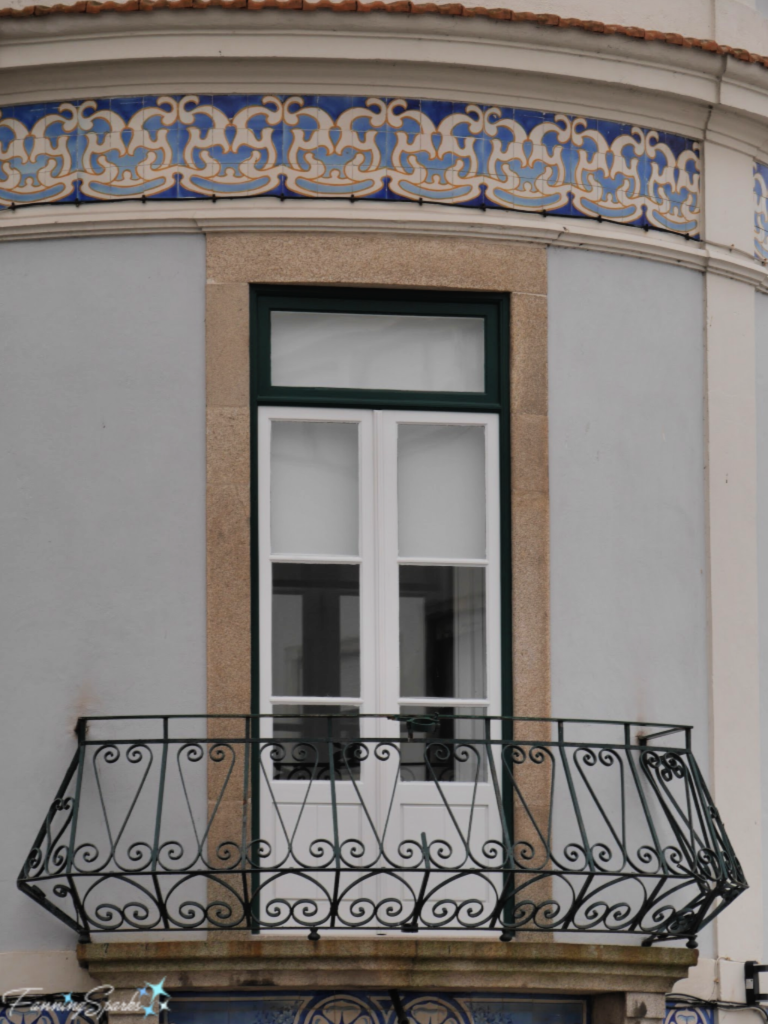 Lovely Simplistic Wrought Iron Balcony in Aveiro Portugal.   @FanningSparks