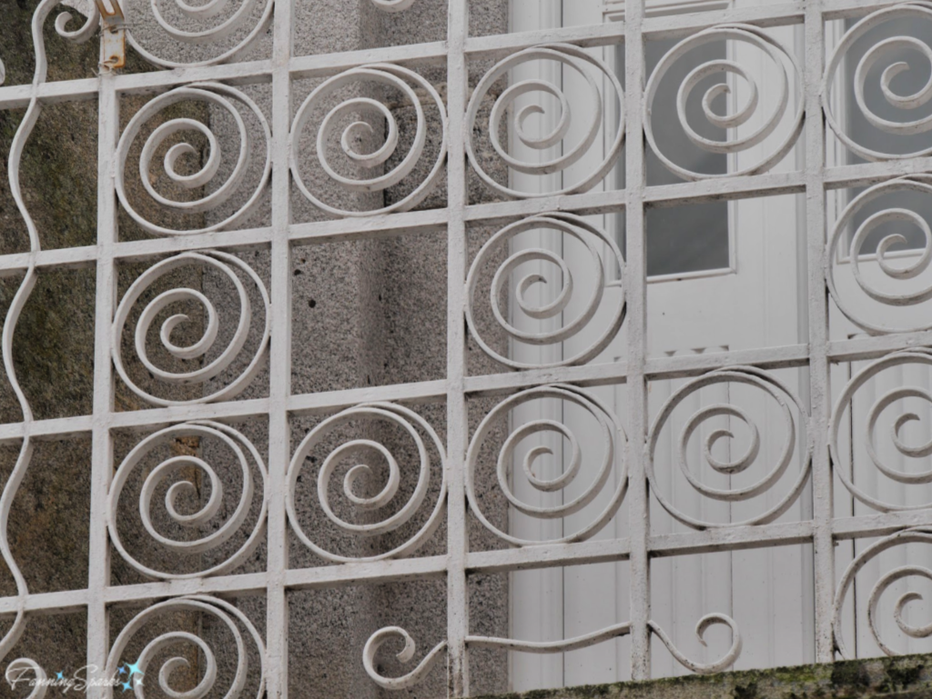 Circular Design Wrought Iron Balcony in Viana do Castelo Portugal.   @FanningSparks