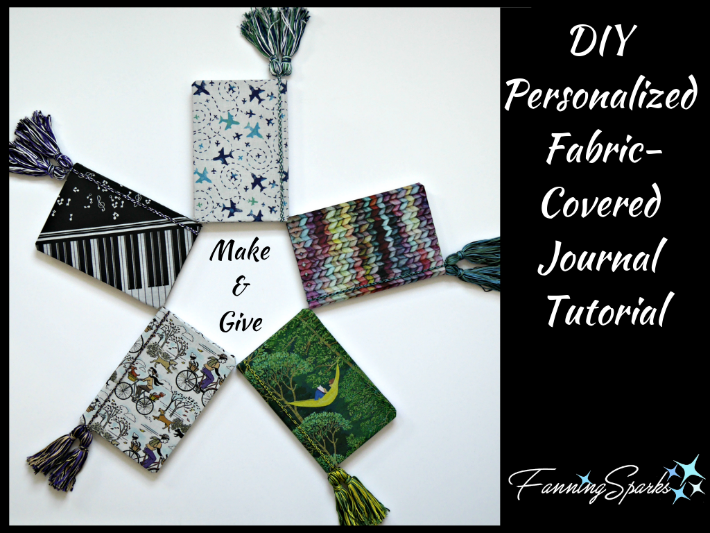 DIY Tutorial for Personalized Fabric-Covered Journal by FanningSparks