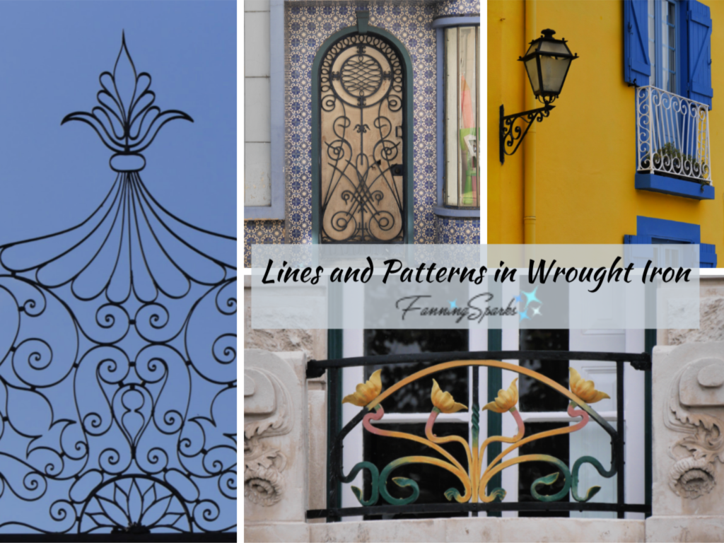 Lines and Patterns in Wrought Iron from Portugal.   @FanningSparks