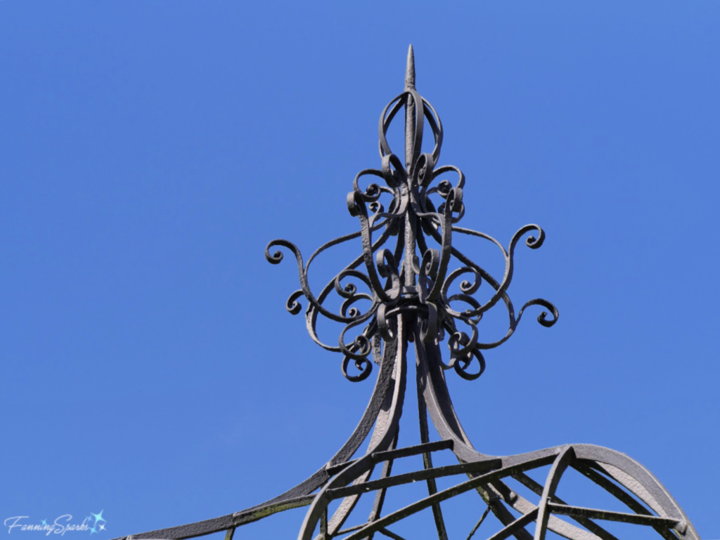 Spectacular Wrought Iron Spire on Arbor in Fão Portugal.  @FanningSparks