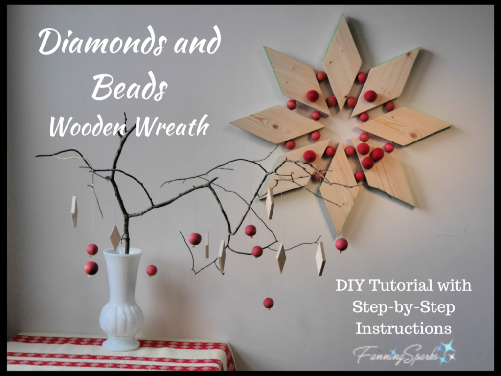 Diamonds and Beads Wooden Wreath DIY Tutorial by FanningSparks