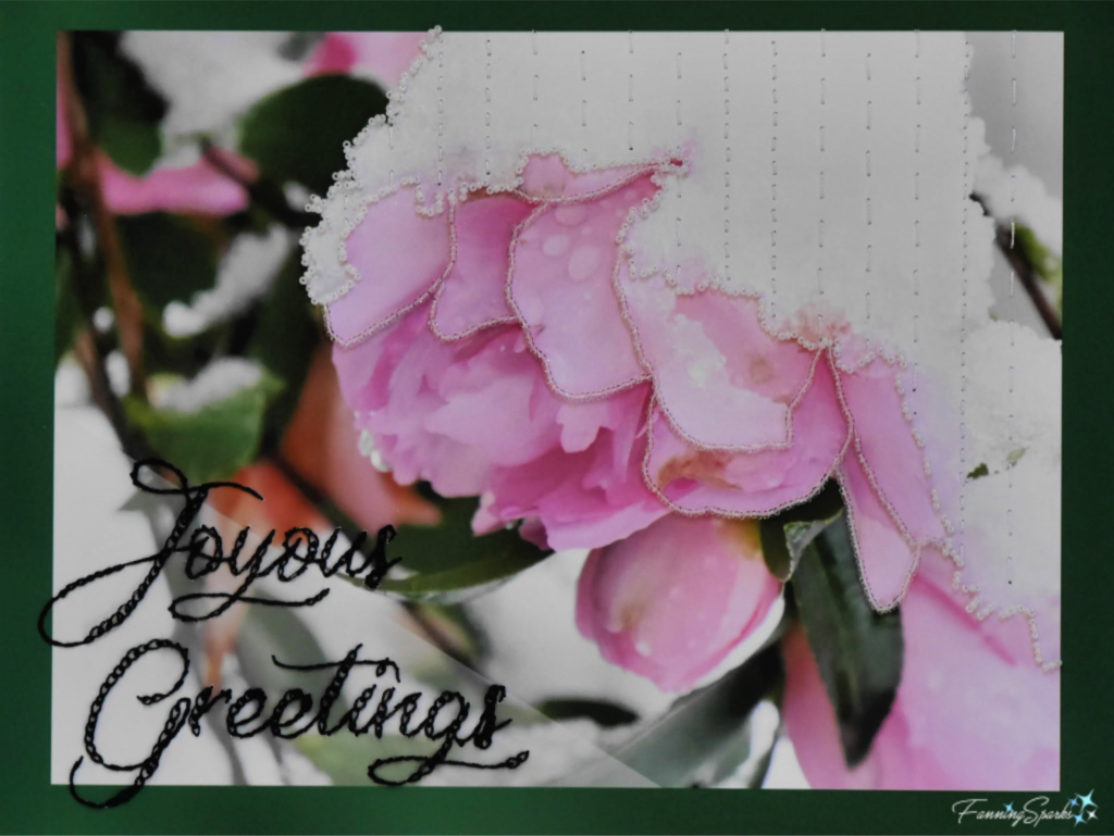 Joyous Greetings 2019 - Photo Embroidery  @FanningSparks.