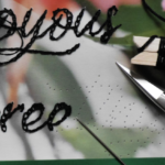 Joyous Greetings Paper Stitching Work in Process By FanningSparks