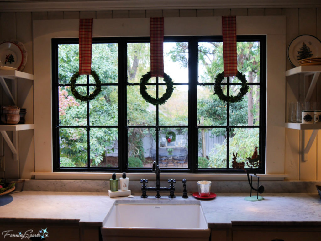 Kitchen Window at Brick Cottage during Madison Holiday Tour of Homes   @FanningSparks