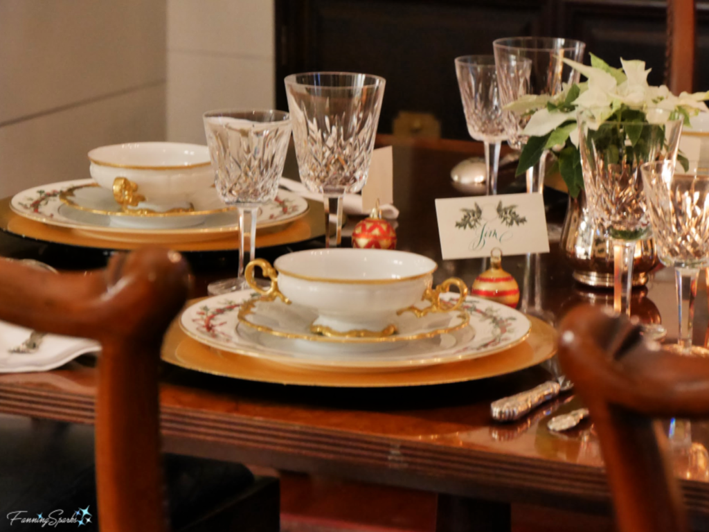 Formal Table Setting at Broyles House during Madison Holiday Tour of Homes   @FanningSparks