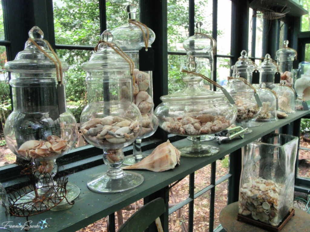 Collection of Glass Jars with Seashells   @FanningSparks