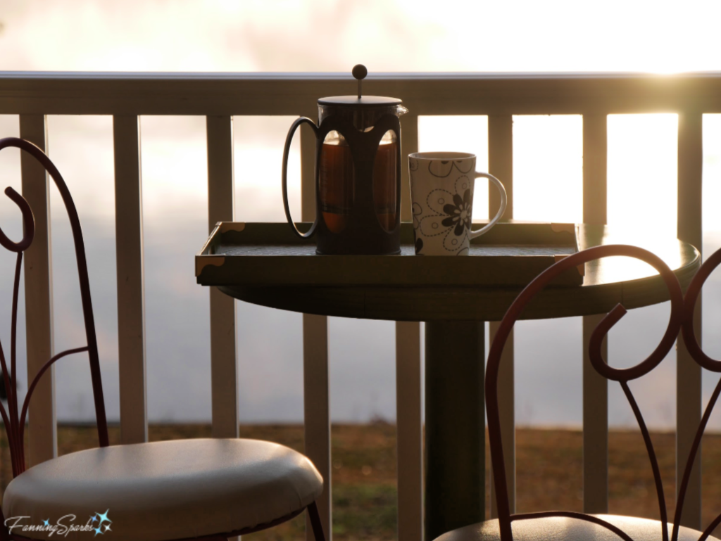 Coffee Served on the Porch at Sunrise   @FanningSparks