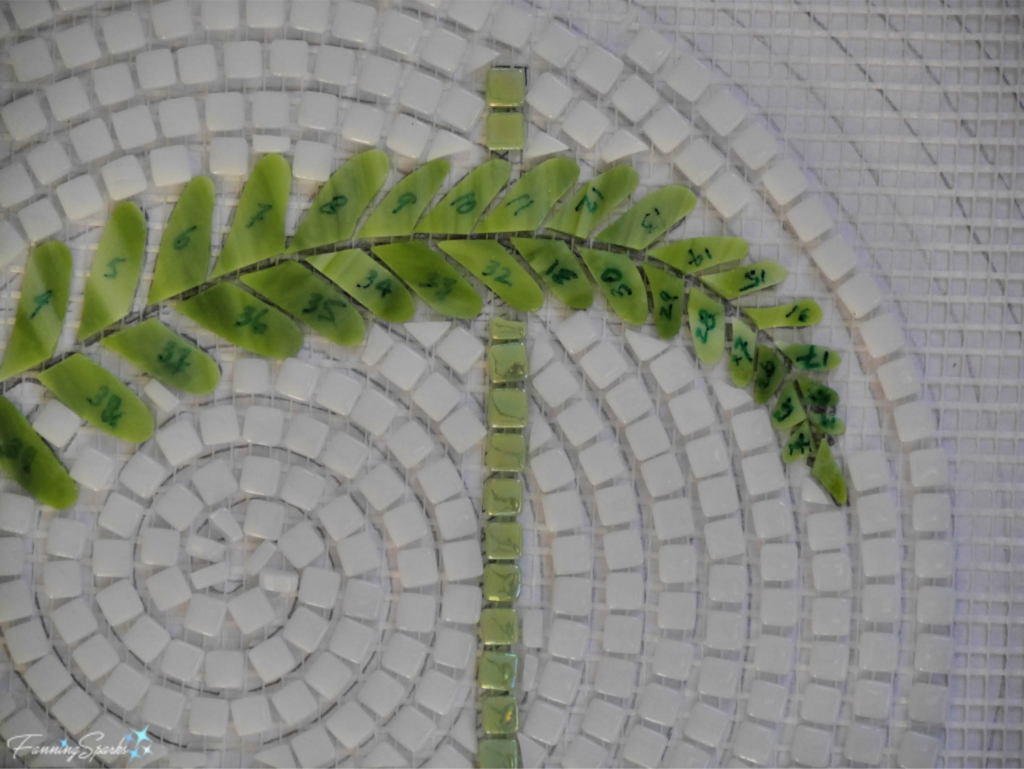Mosaic Tray WIP Showing Tile Placement at Center of Spiral   @FanningSparks 