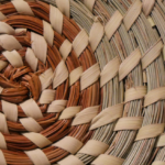 Closeup of Sweetgrass Basket Weaving Detail. @FanningSparks