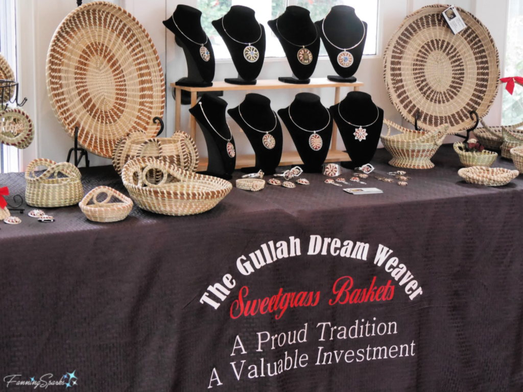 The Gullah Dream Weaver Sweetgrass Baskets Display.   @FanningSparks