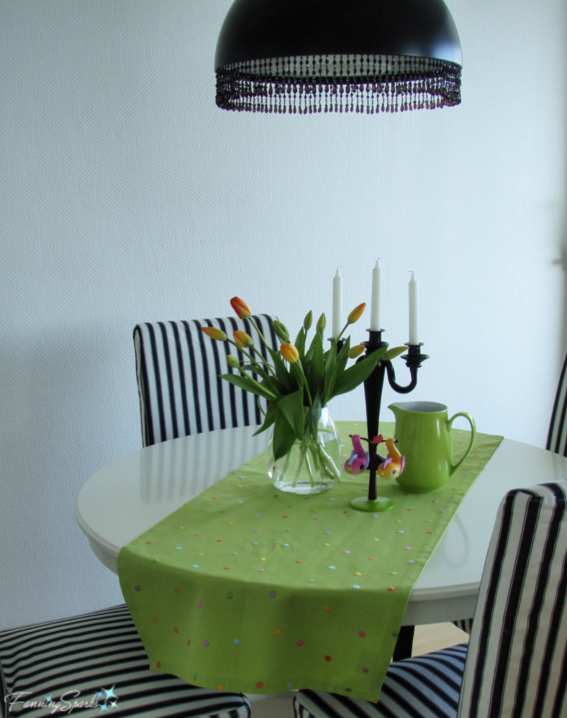 Tulips on Dining Table in our Flat in Cologne Germany   @FanningSparks