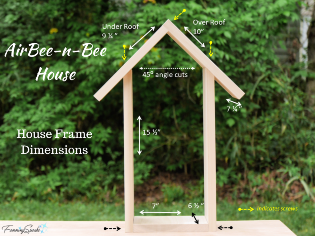 Measurements for AirBee-n-Bee House @FanningSparks