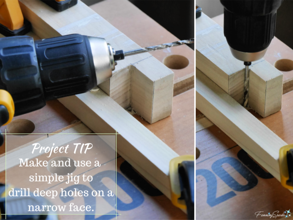 Project Tip: Make Jig to Drill Deep on Narrow Face   @FanningSparks