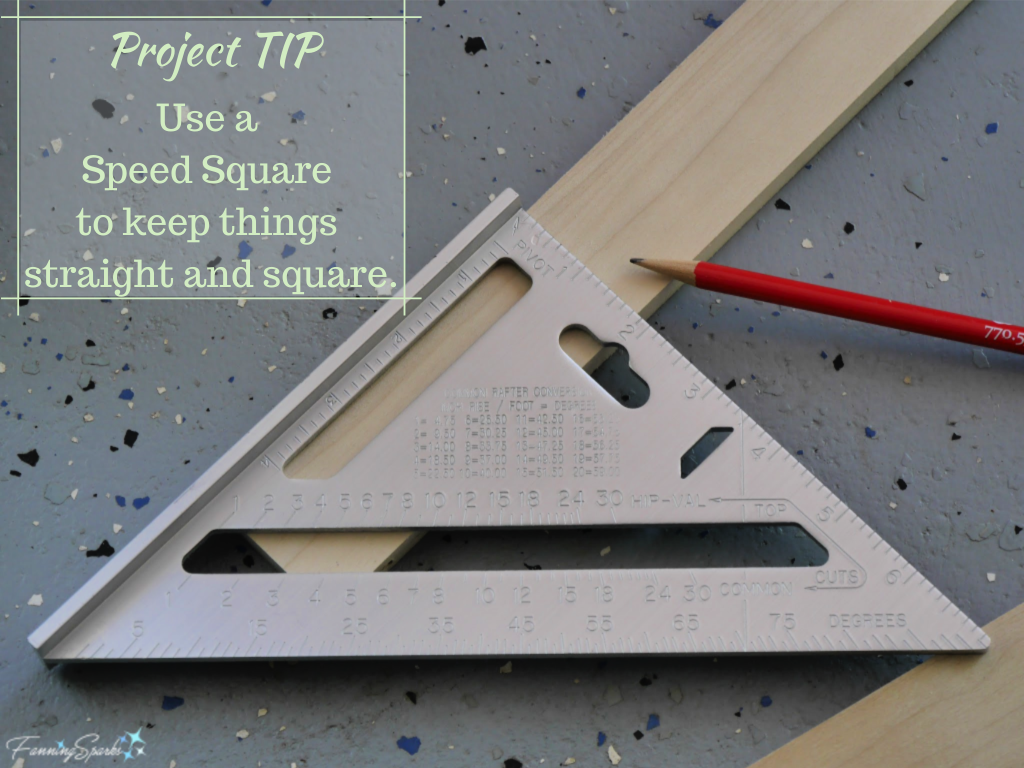 Project Tip: Use a Speed Square   @FanningSparks