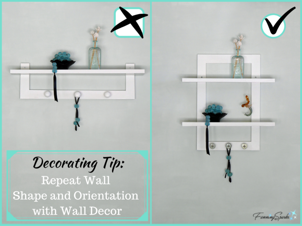 Decorating Tip: Repeat Wall Shape and Orientation with Wall Decor   @FanningSparks