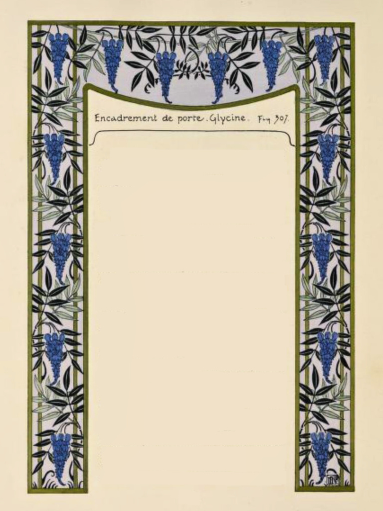 Glycine Wisteria Print by Maurice Pillard Verneuil