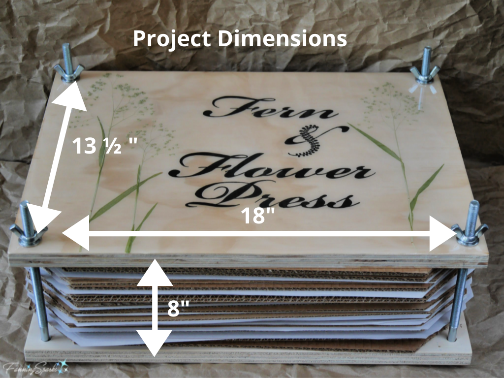 Fern & Flower Press – Project Dimensions   @FanningSparks