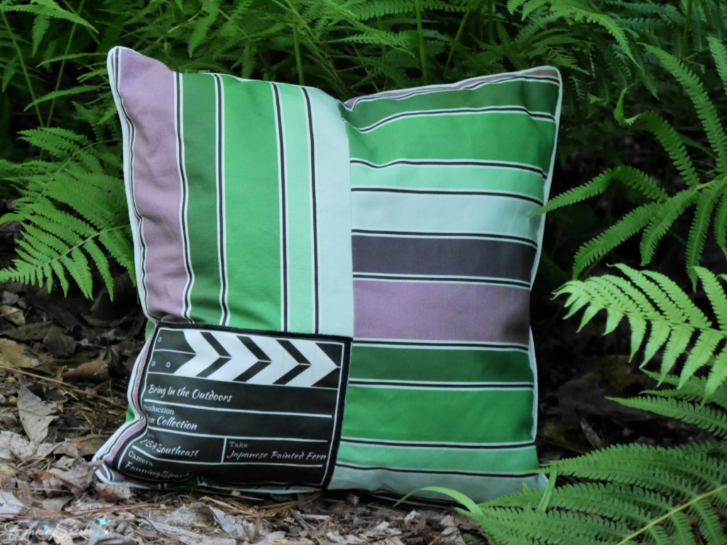 Japanese Painted Fern Finished Pillow Back    @FanningSparks