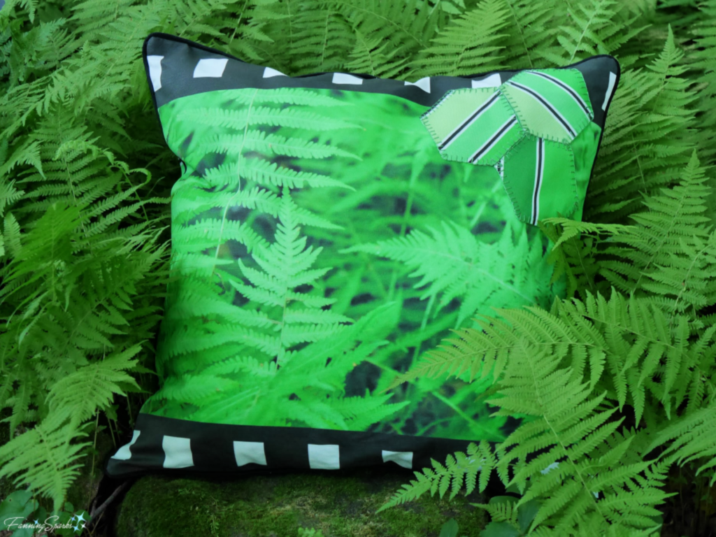 New York Fern Finished Pillow Front    @FanningSparks