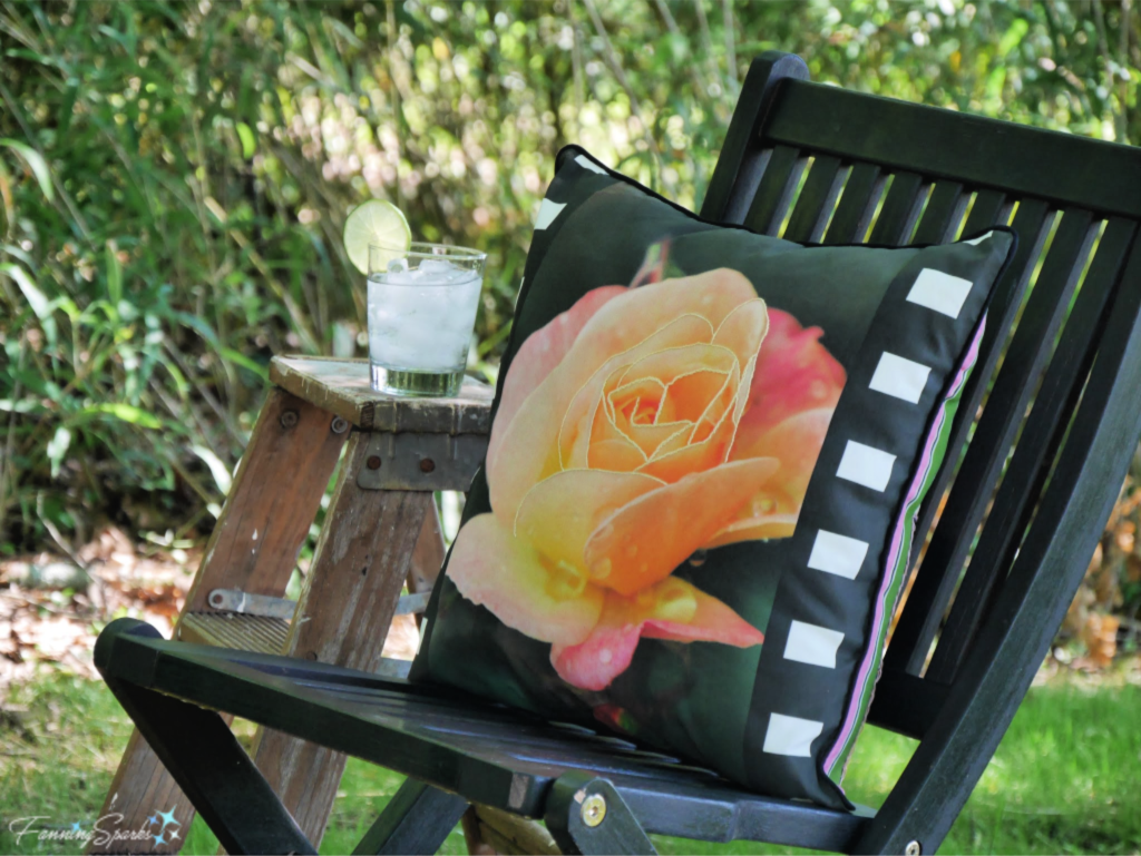 Finished Rose + England Pillow from FanningSparks’ Floral World Tour Collection   @FanningSparks 