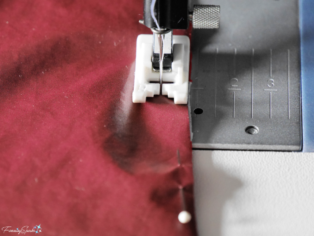 Tip: Place Coated Taffeta on Top When Sewing by Machine   @FanningSparks
