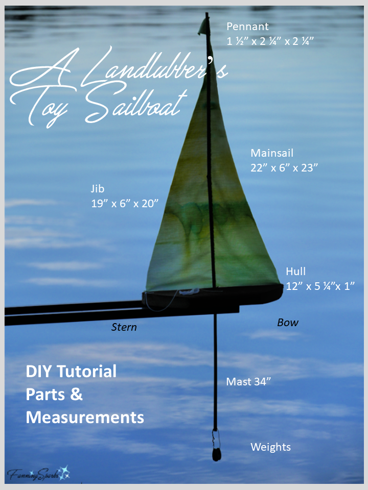 Parts and Measurements for Landlubber’s Toy Sailboat   @FanningSparks