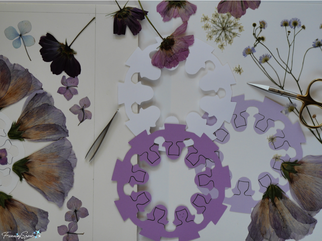 Designing Pressed Flower Girls Artwork   @FanningSparks