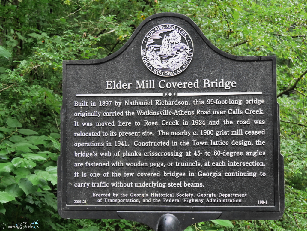 Historical Marker Elder Mill Covered Bridge   @FanningSparks