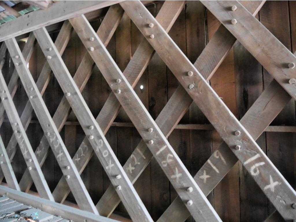 Lattice Construction of Elder Mill Covered Bridge   @FanningSparks