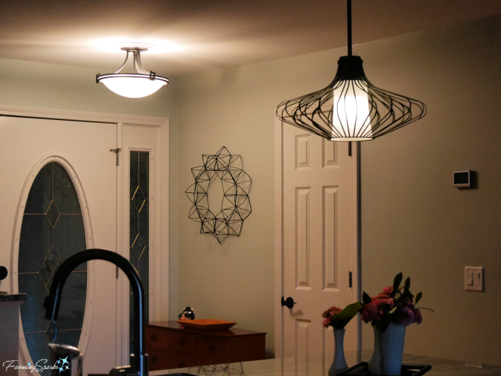 New Over Counter and Entryway Light Fixtures Lit   @FanningSparks