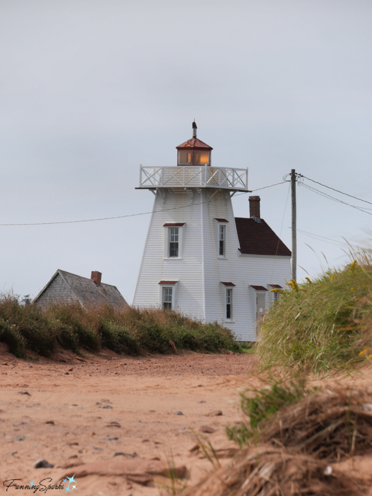 North Rustico Harbour Lighthouse from Beach   @FanningSparks