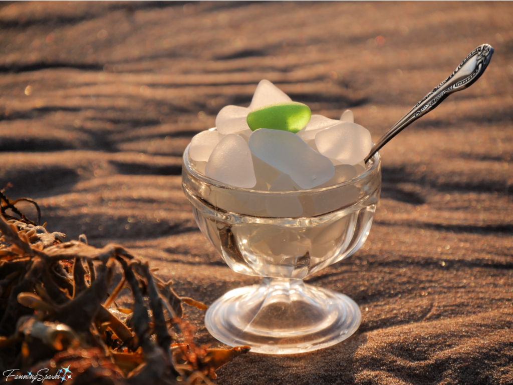 Sundae Dish Serving Sea Glass Gems   @FanningSparks