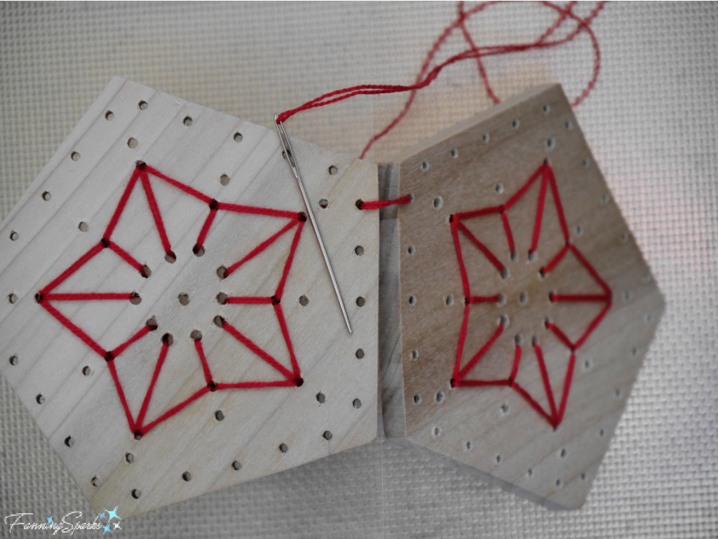 First Stitch to Connect Pentagons   @FanningSparks