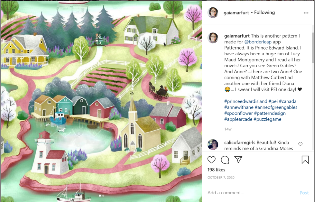 Screen Grab of Gaia Marfurt Instagram Post   @FanningSparks 