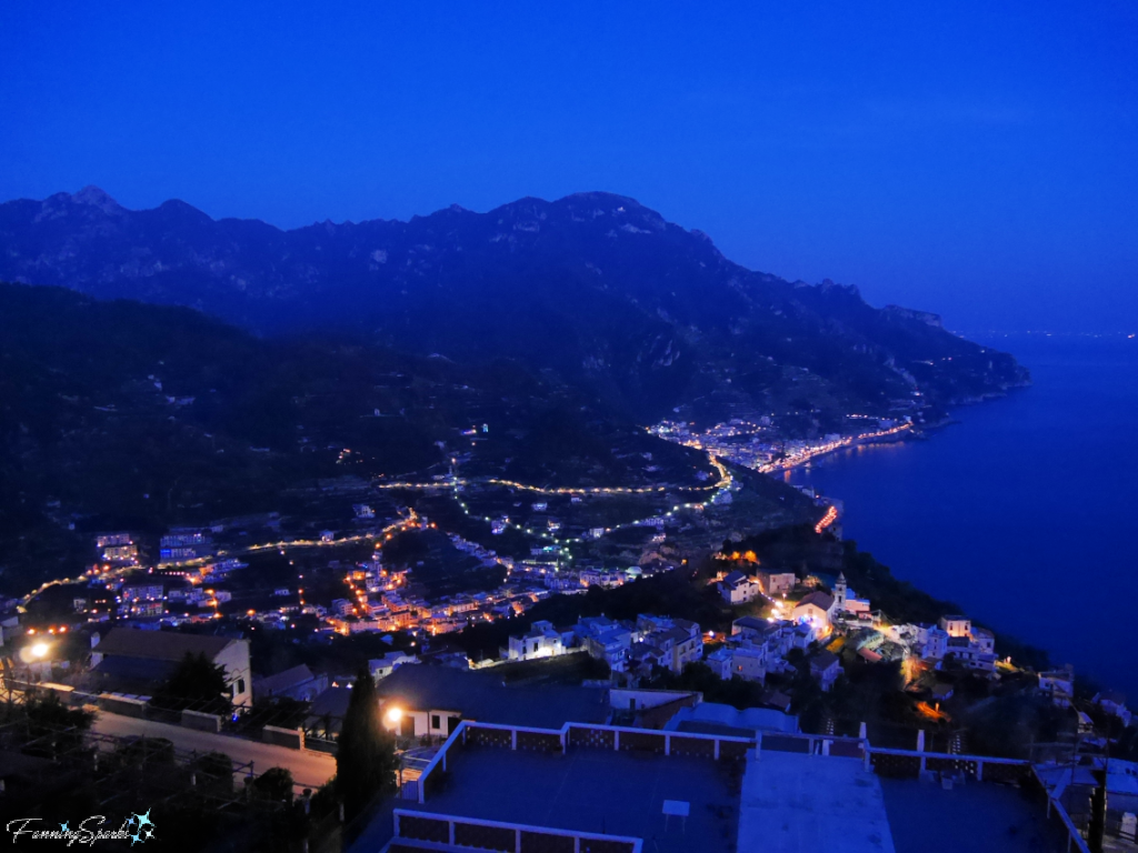 Nighttime View of Amalfi Coast from Ravello Italy   @FanningSparks