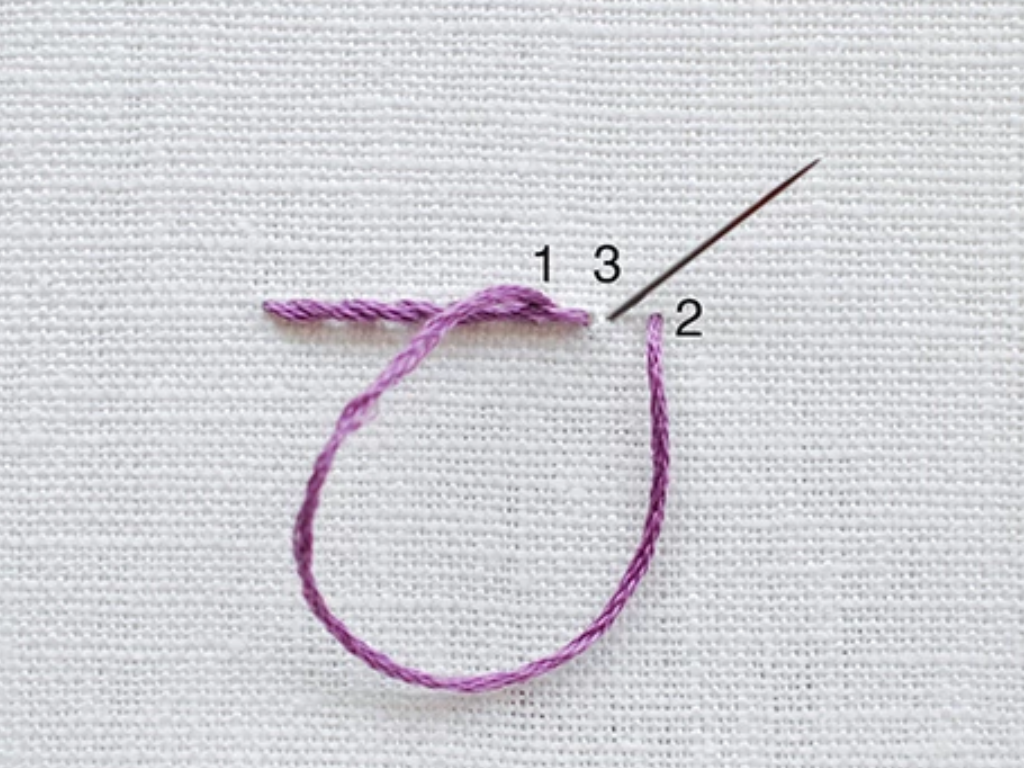Stem Stitch Instructions from Gathered.How Website   @FanningSparks