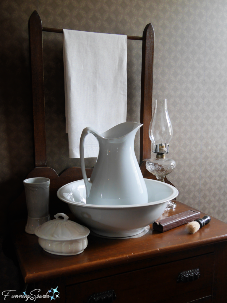 Wash Stand with Pitcher and Basin at Green Gables   @FanningSparks