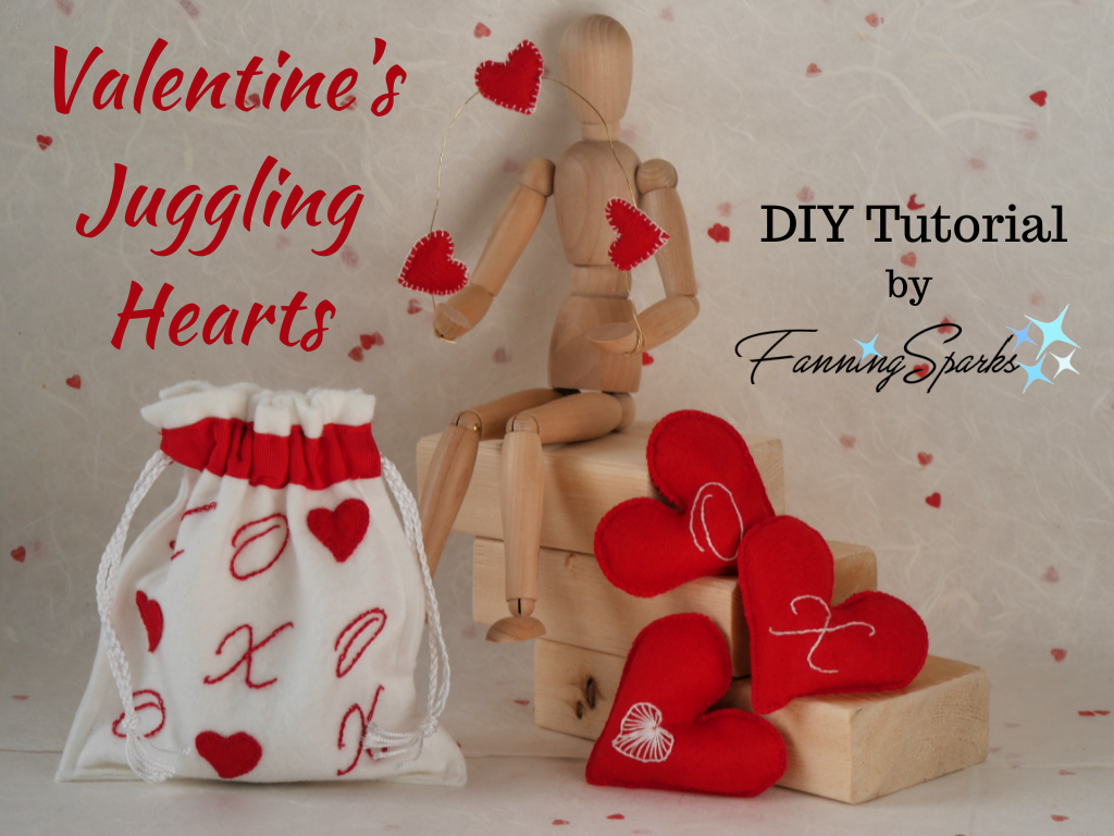 Valentine’s Juggling Hearts with Drawstring Pouch DIY Tutorial Pin   @FanningSparks