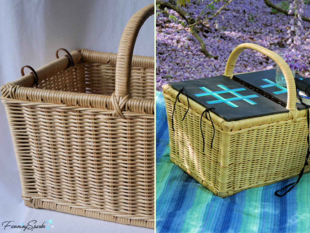 Thrift Store Picnic Basket – Before and After   @FanningSparks