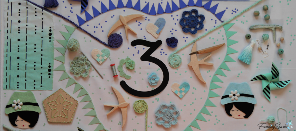 FanningSparks Turns 3 Craft Flatlay @FanningSparks