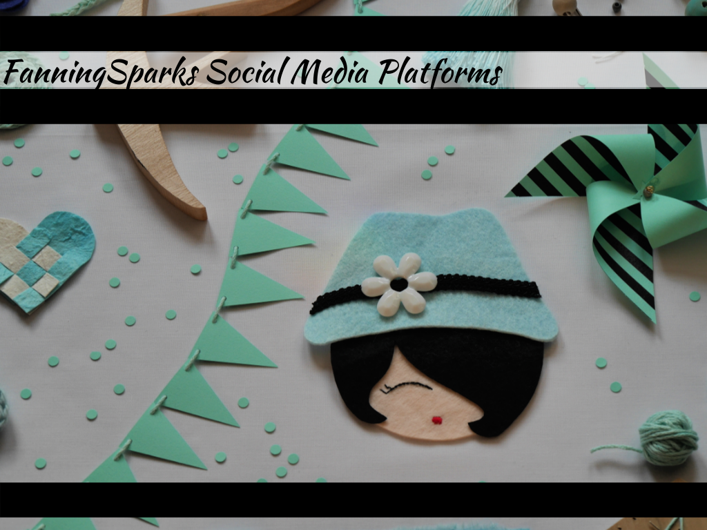 FanningSparks Social Media Platform with Aquamarine Felt Lady