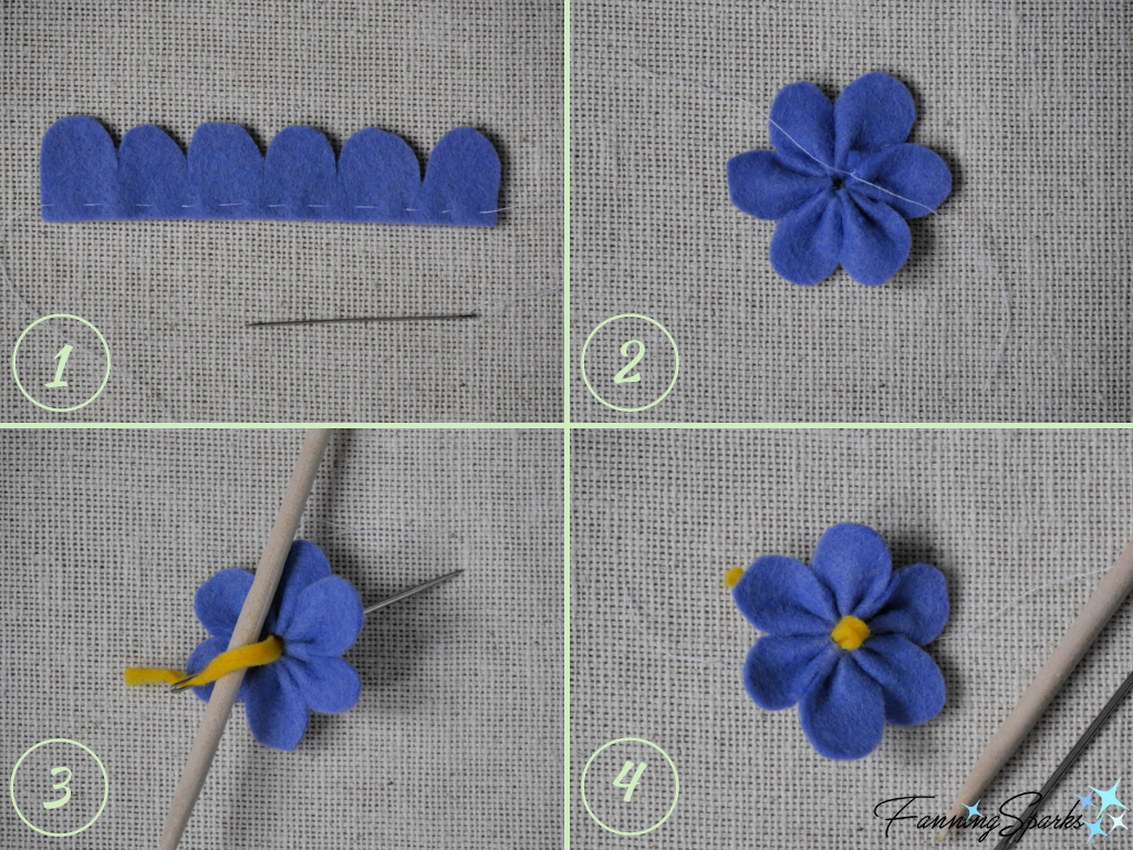 Steps to Make Daisy Form Felt Flower   