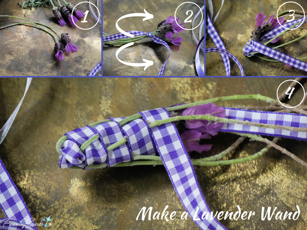 Steps to Make a Lavender Wand   @FanningSparks