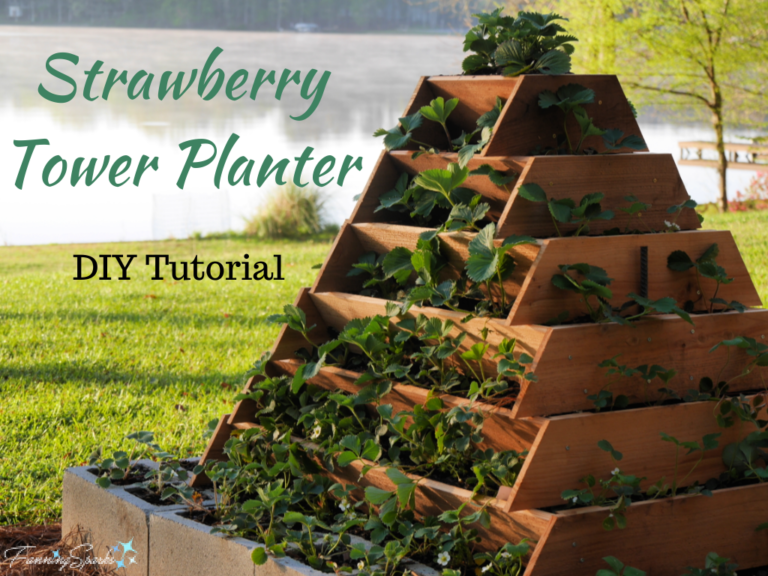 Strawberry Tower Planter – DIY Tutorial – FanningSparks