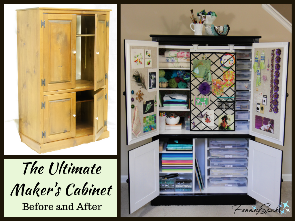 Ultimate Maker’s Cabinet Before and After    @FanningSparks