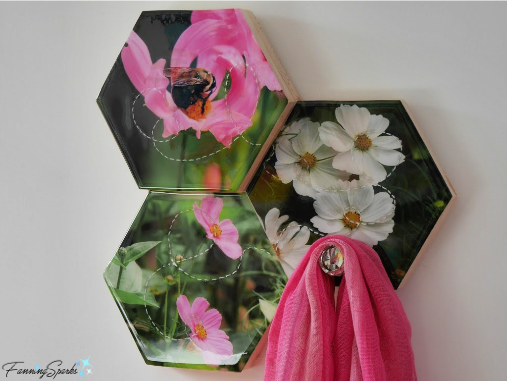 Wall Art / Bee Decor - Honeycomb Be Kind With Resin