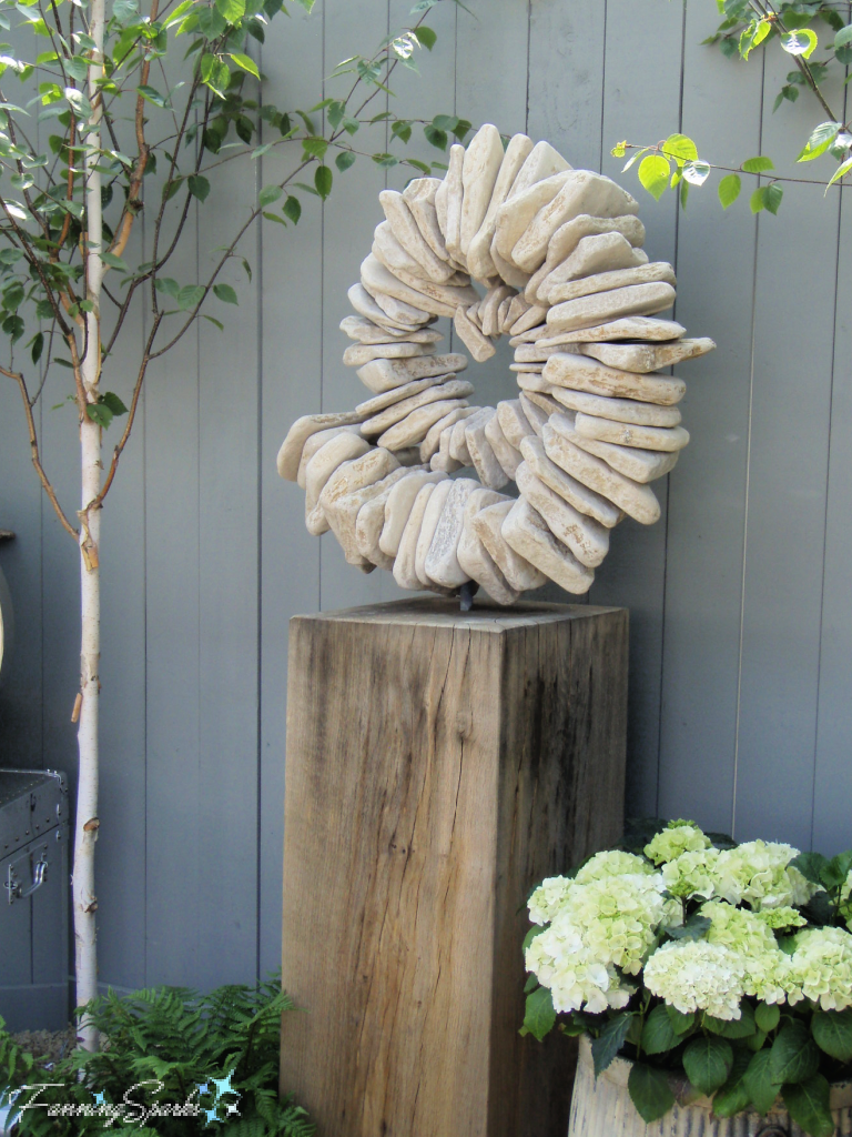 Rock Spiral Sculpture by Tom Stogdon at RHS Chelsea Flower Show   @FanningSparks